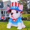 5FT Patriotic Inflatable USA Puppy Dog with LED Lights – 4th of July Independence Day Blow Up Yard Decoration Outdoor Garden Lawn Holiday Party Decor with Stakes, Ropes & Storage Bag